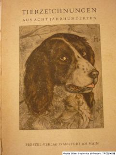 alte Bände über Tierzeichnungen und Deutsche Romantiker