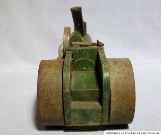 Uralt Holz Dampfwalze Straßendampfwalze Zugmaschine um 1940 orig