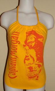 Party Girl Captain Morgan Rum Reconstructed Shirt Halter Top DiY