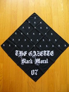 the GazettE STACKED RUBBISH Limited Bandana Scarf BLACK MORAL JAPAN