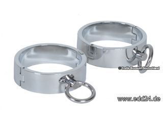 Chrom Handschellen Handeisen Stahl Massiv Ø 6.5cm Cuffs