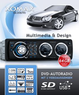 DVD MPEG4 VCD CD  WMA RDS AUTORADIO/Receiver ID3 TAG USB+SD64GB