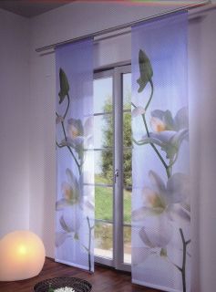 Schiebegardine hochwertig blickdicht bis 3m hoch Fotodruck Orchidee