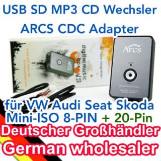 USB SD  CD Wechsler für Audi A2 A3 A4 A5 A6 A8 TT S3 S6 + 20 Pin