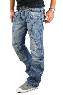 Cipo & Baxx Jeans Denim Herren Cargo Style Hose Blau Clubwear C 0690