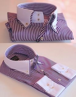 Herren Hemd Polo Shirt Kontrast no Krawatte Clubwear NEU 810 V