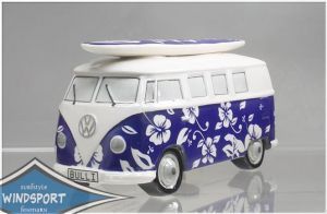 VW Surf Bulli T1 Spardose Hawaii dunkelblau VW Bus lizensiert