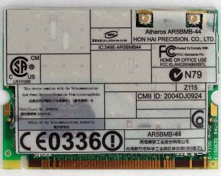 IBM Thinkpad Wireless WIFI Card 802.11 a/b/g 27K9944/39T0081/39T0355