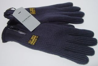 Star Strick Baumwoll Handschuhe dunkelblau Logan Size L
