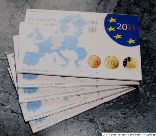DEUTSCHLAND KMS   ADFGJ   2011 PP* mit 2 € Sondermünze