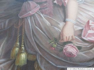 Biedermeier Radierung alt koloriert Marie Antoinette um 1800