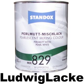 Liter Standox Autolack für Mischmaschine 829 Permutt Weiss