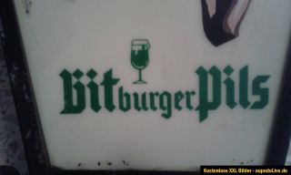 große alte Bitburger Bier Leuchtreklame, Lampe, Laterne, Werbung