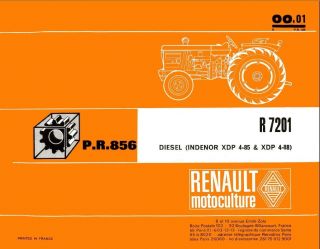Renault Traktor R7201 Dichtsatz Getriebe P.R856 incl. Ersatzteilliste