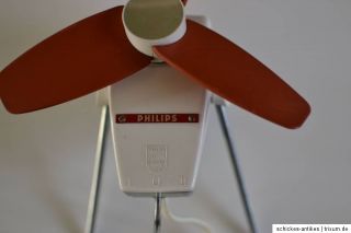 Alter Tisch Ventilator von Philips mit Gummi Propeller Typ Hz 5100