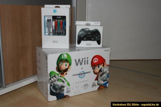 Nintendo Wii Mario Kart Pack & viel extra Sachen Neu