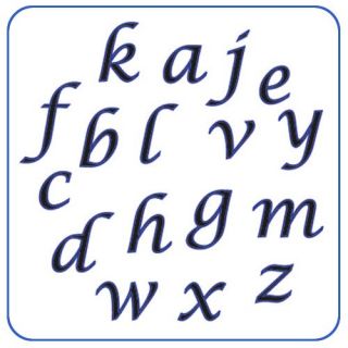 FMM Alphabet Cutter Set Script kleine Buchstaben kursiv Ausstecher