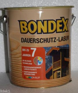 BONDEX DAUER HOLZSCHUTZ LASUR 4 Liter DAUERLASUR 7 JAHRE