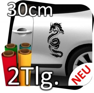 2x L Auto Autoaufkleber Drachen Dragon Drache Tribal Aufkleber Sticker