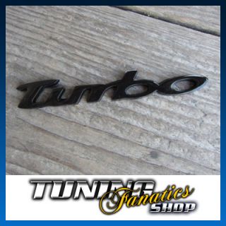 Emblem Schriftzug Turbo Schwarz Porsche 911 930 944 997