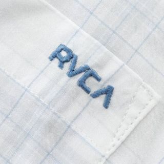 RVCA Radio Plaid Button Up Shirt   White   S