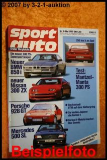 Sport Auto 5/90 Mantzel Manta BMW 850i Porsche 928 GT
