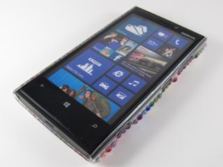 Nokia Lumia 920 Case Cover Schutzhülle Strass Bling Glitzer Rosa Blau