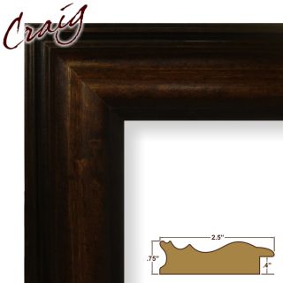 Picture Frame Distressed Light Walnut 2 Wide Complete New Frame