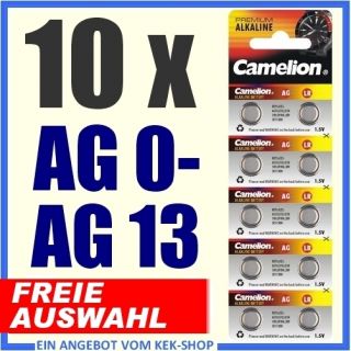 10 x Knopfzellen, Batterien, AG0   AG13, Freie Auswahl, Uhrenbatterien
