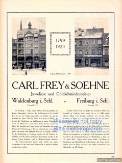 Goldschmied Frey Waldenburg Freiburg Schlesien Reklame 1923 Walbrzych