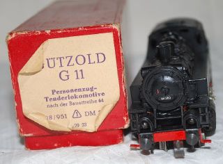 LL246/ Eisenbahn LOK Dampflok m.Tender G 11 Gützold Spur H0 OVP alt