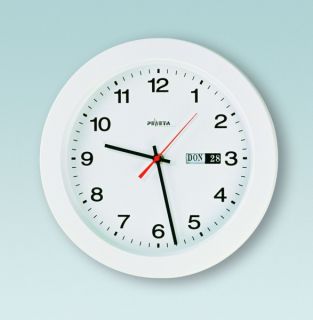 Wanduhr Uhr Uhren Wanduhren Datum weiß neu Peweta 28 cm