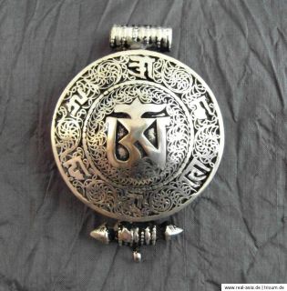 Amulett Tibet Gau ~ OM MANI PADME HUM filigran ~ Prayer Box ~ Ghau