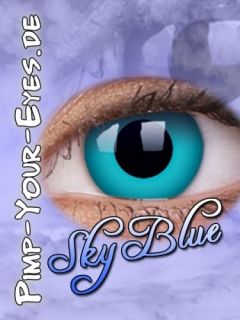 farbige blaue Kontaktlinsen FASCHING Manga HELLOWEEN