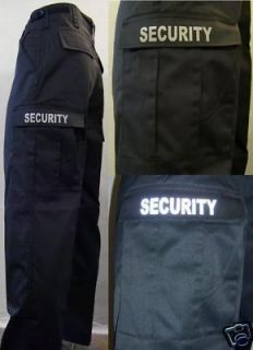 SECURITY / Ranger Hose in schwarz / Beschriftung in silberreflex, Gr