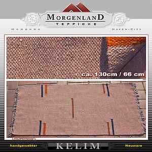 100% Handgewebter Kelim 130 x 67 cm carpet Rug tapis tapeto Orient