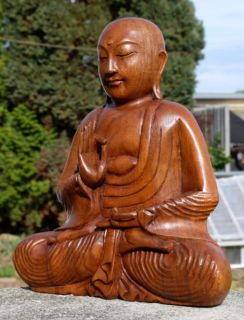 Sehr schöner BUDDHA Meditation HOLZ BUDDA Feng Shui 993