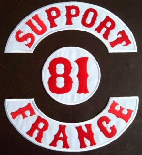 Gestickte Aufnäher  Support  81 France 30cm