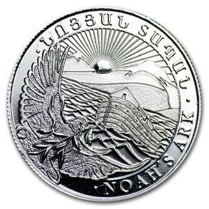 999 Silber Silver Silbermünze Armenien 100 DRAM 2012 Arche Noah  NEU