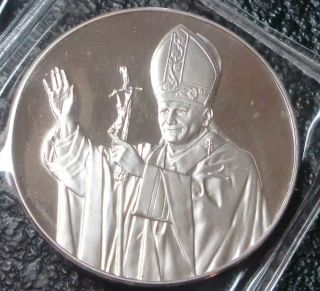 Münze Papst Johannes Paul II 1980 Medaille 999,9 Silberbarren