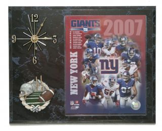 2007 New York Giants Team Picture Clock
