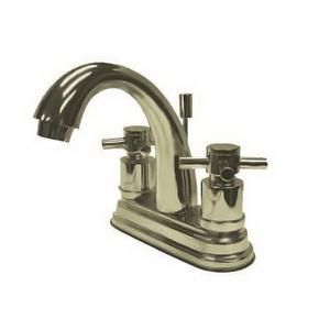 Elements of Design ES8618DX Twin Brass Handle 4 Bathroom Faucet, 4 1/2