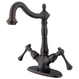 Kingston Brass KS1495BL Heritage Vessel Sink Faucet without Pop Up Rod