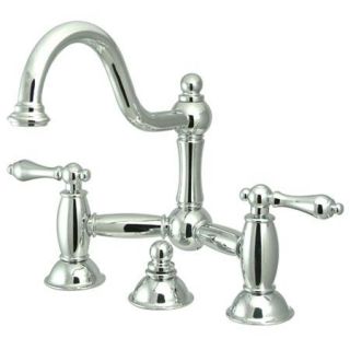 Kingston Brass KS3911AL Restoration Bathroom Faucet, 8 Spread, Chrome