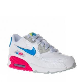  Nike Trainers Shoes Kids Air Max 90 2007 Leather White Shoes