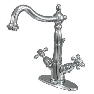 Kingston Brass KS1431AX Heritage Mono Deck Mount Bathroom Faucet, 6 1