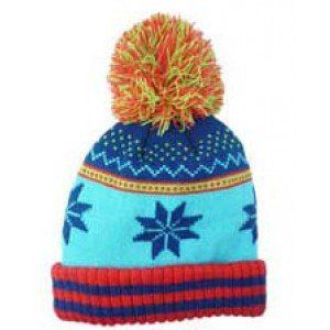 Snowflake Knit Pom Beanie Hat Cap Ugly Sweater Christmas