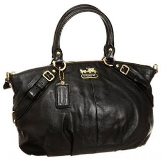 Leather Sophia Convertiable Satchel Bag Purse Tote 15960 Black Shoes