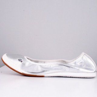 in Silver / White Leather Womens Shoes by Lacoste, Size 10W Shoes