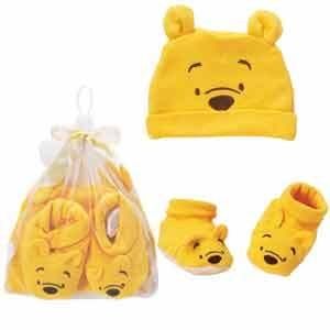 Disney Baby Winnie The Pooh Infant Cap & Booties Gift Set